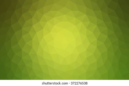 Multicolor green, yellow, orange polygonal illustration, which consist of triangles. Geometric background in Origami style with gradient. Triangular design for your business.