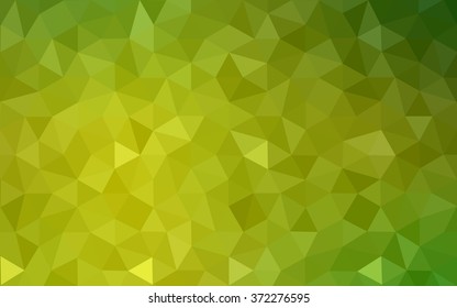Multicolor green, yellow, orange polygonal illustration, which consist of triangles. Geometric background in Origami style with gradient. Triangular design for your business.