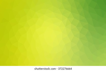 Multicolor green, yellow, orange polygonal illustration, which consist of triangles. Geometric background in Origami style with gradient. Triangular design for your business.