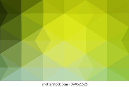 Multicolor green, yellow, orange polygonal illustration, which consist of triangles. Geometric background in Origami style with gradient. Triangular design for your business.