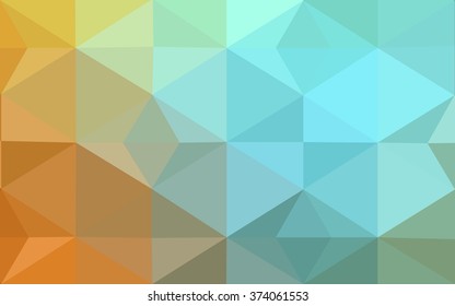 Multicolor green, yellow, orange polygonal illustration, which consist of triangles. Geometric background in Origami style with gradient. Triangular design for your business.