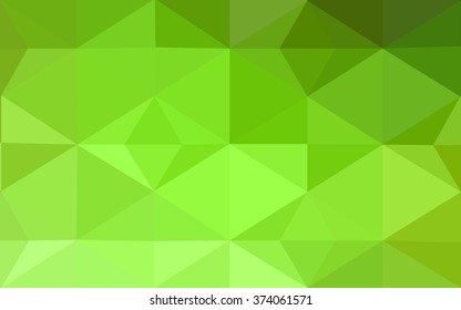 Multicolor green, yellow, orange polygonal illustration, which consist of triangles. Geometric background in Origami style with gradient. Triangular design for your business.