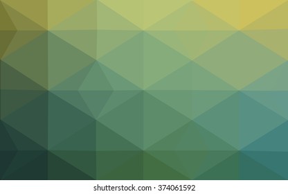 Multicolor green, yellow, orange polygonal illustration, which consist of triangles. Geometric background in Origami style with gradient. Triangular design for your business.