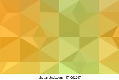 Multicolor green, yellow, orange polygonal illustration, which consist of triangles. Geometric background in Origami style with gradient. Triangular design for your business.