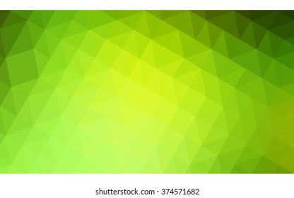 Multicolor green, yellow, orange polygonal illustration, which consist of triangles. Geometric background in Origami style with gradient. Triangular design for your business.