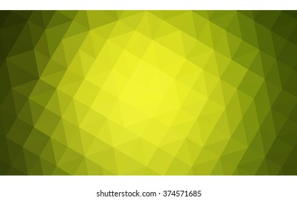 Multicolor green, yellow, orange polygonal illustration, which consist of triangles. Geometric background in Origami style with gradient. Triangular design for your business.