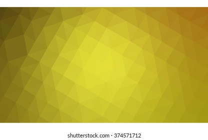 Multicolor green, yellow, orange polygonal illustration, which consist of triangles. Geometric background in Origami style with gradient. Triangular design for your business.
