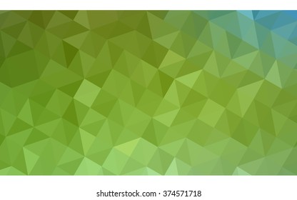 Multicolor green, yellow, orange polygonal illustration, which consist of triangles. Geometric background in Origami style with gradient. Triangular design for your business.