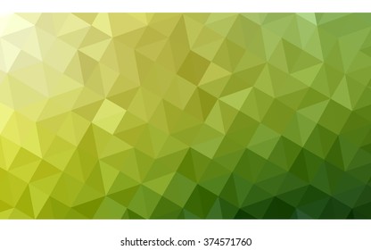 Multicolor green, yellow, orange polygonal illustration, which consist of triangles. Geometric background in Origami style with gradient. Triangular design for your business.