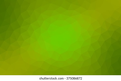 Multicolor green, yellow, orange polygonal illustration, which consist of triangles. Geometric background in Origami style with gradient. Triangular design for your business.
