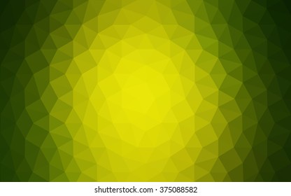 Multicolor green, yellow, orange polygonal illustration, which consist of triangles. Geometric background in Origami style with gradient. Triangular design for your business.