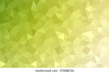 Multicolor green, yellow, orange polygonal illustration, which consist of triangles. Geometric background in Origami style with gradient. Triangular design for your business.