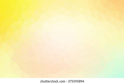 Multicolor green, yellow, orange polygonal illustration, which consist of triangles. Geometric background in Origami style with gradient. Triangular design for your business.