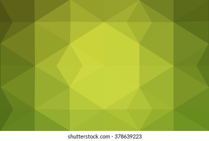 Multicolor green, yellow, orange polygonal illustration, which consist of triangles. Geometric background in Origami style with gradient. Triangular design for your business.