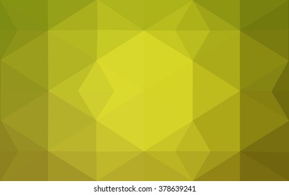 Multicolor green, yellow, orange polygonal illustration, which consist of triangles. Geometric background in Origami style with gradient. Triangular design for your business.