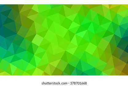 Multicolor green, yellow, orange polygonal illustration, which consist of triangles. Geometric background in Origami style with gradient. Triangular design for your business.
