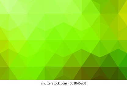 Multicolor green, yellow, orange polygonal illustration, which consist of triangles. Geometric background in Origami style with gradient. Triangular design for your business.