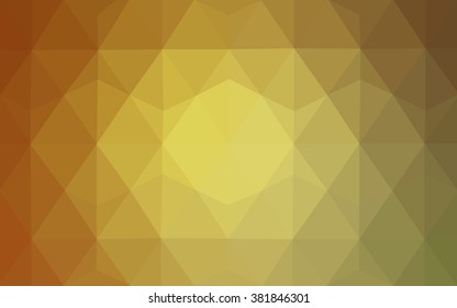 Multicolor green, yellow, orange polygonal illustration, which consist of triangles. Geometric background in Origami style with gradient. Triangular design for your business.