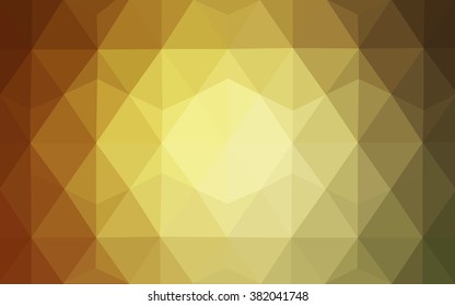Multicolor green, yellow, orange polygonal illustration, which consist of triangles. Geometric background in Origami style with gradient. Triangular design for your business.