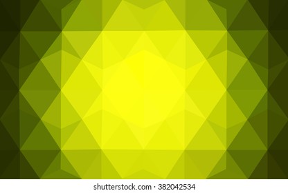 Multicolor green, yellow, orange polygonal illustration, which consist of triangles. Geometric background in Origami style with gradient. Triangular design for your business.