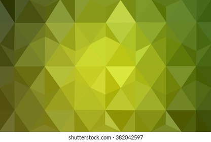 Multicolor green, yellow, orange polygonal illustration, which consist of triangles. Geometric background in Origami style with gradient. Triangular design for your business.