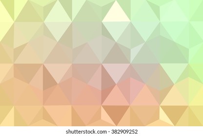 Multicolor green, yellow, orange polygonal illustration, which consist of triangles. Geometric background in Origami style with gradient. Triangular design for your business.