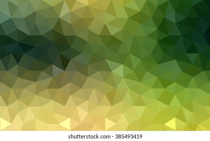 Multicolor green, yellow, orange polygonal illustration, which consist of triangles. Geometric background in Origami style with gradient. Triangular design for your business.
