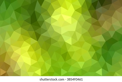 Multicolor green, yellow, orange polygonal illustration, which consist of triangles. Geometric background in Origami style with gradient. Triangular design for your business.
