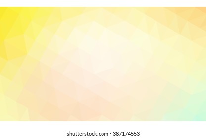 Multicolor green, yellow, orange polygonal illustration, which consist of triangles. Geometric background in Origami style with gradient. Triangular design for your business.