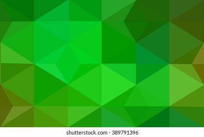 Multicolor green, yellow, orange polygonal illustration, which consist of triangles. Geometric background in Origami style with gradient. Triangular design for your business.