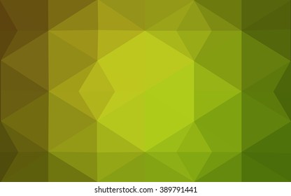 Multicolor green, yellow, orange polygonal illustration, which consist of triangles. Geometric background in Origami style with gradient. Triangular design for your business.