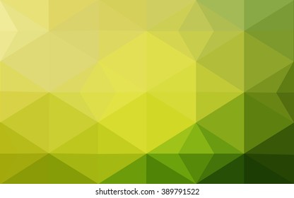 Multicolor green, yellow, orange polygonal illustration, which consist of triangles. Geometric background in Origami style with gradient. Triangular design for your business.