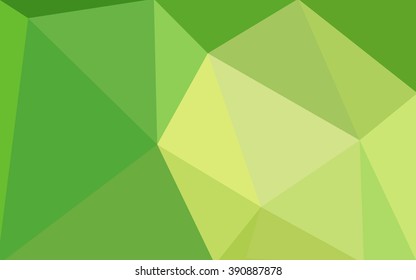 Multicolor green, yellow, orange polygonal illustration, which consist of triangles. Geometric background in Origami style with gradient. Triangular design for your business.