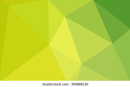 Multicolor green, yellow, orange polygonal illustration, which consist of triangles. Geometric background in Origami style with gradient. Triangular design for your business.