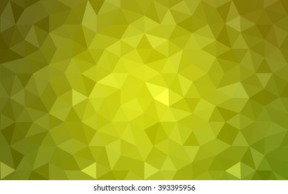 Multicolor green, yellow, orange polygonal illustration, which consist of triangles. Geometric background in Origami style with gradient. Triangular design for your business.