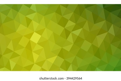 Multicolor green, yellow, orange polygonal illustration, which consist of triangles. Geometric background in Origami style with gradient. Triangular design for your business.