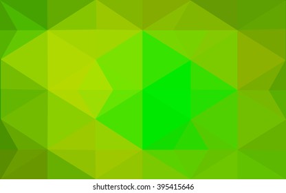 Multicolor green, yellow, orange polygonal illustration, which consist of triangles. Geometric background in Origami style with gradient. Triangular design for your business.