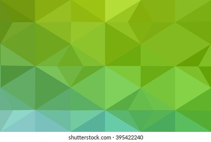 Multicolor green, yellow, orange polygonal illustration, which consist of triangles. Geometric background in Origami style with gradient. Triangular design for your business.