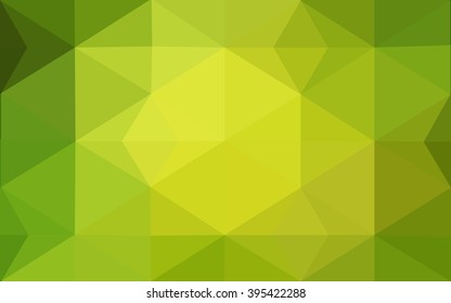 Multicolor green, yellow, orange polygonal illustration, which consist of triangles. Geometric background in Origami style with gradient. Triangular design for your business.