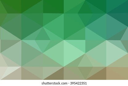 Multicolor green, yellow, orange polygonal illustration, which consist of triangles. Geometric background in Origami style with gradient. Triangular design for your business.