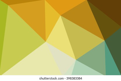 Multicolor green, yellow, orange polygonal illustration, which consist of triangles. Geometric background in Origami style with gradient. Triangular design for your business.