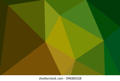 Multicolor green, yellow, orange polygonal illustration, which consist of triangles. Geometric background in Origami style with gradient. Triangular design for your business.
