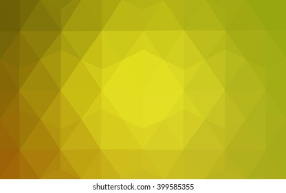 Multicolor green, yellow, orange polygonal illustration, which consist of triangles. Geometric background in Origami style with gradient. Triangular design for your business.
