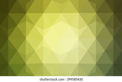 Multicolor green, yellow, orange polygonal illustration, which consist of triangles. Geometric background in Origami style with gradient. Triangular design for your business.