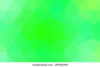 Multicolor green, yellow, orange polygonal illustration, which consist of triangles. Geometric background in Origami style with gradient. Triangular design for your business.