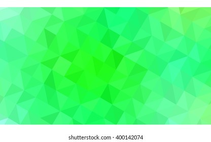 Multicolor green, yellow, orange polygonal illustration, which consist of triangles. Geometric background in Origami style with gradient. Triangular design for your business.