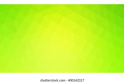 Multicolor green, yellow, orange polygonal illustration, which consist of triangles. Geometric background in Origami style with gradient. Triangular design for your business.