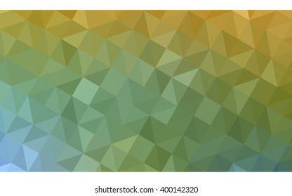Multicolor green, yellow, orange polygonal illustration, which consist of triangles. Geometric background in Origami style with gradient. Triangular design for your business.