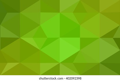 Multicolor green, yellow, orange polygonal illustration, which consist of triangles. Geometric background in Origami style with gradient. Triangular design for your business.