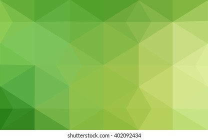 Multicolor green, yellow, orange polygonal illustration, which consist of triangles. Geometric background in Origami style with gradient. Triangular design for your business.